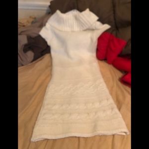 Cream colored sweater dress medium